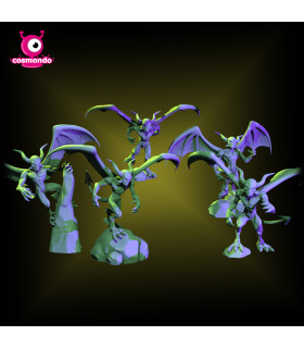 Nightgaunts - 5 Standing monsters for Call of Cthulhu - STL Files