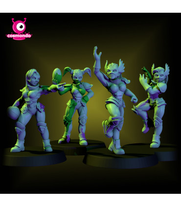 Fantasy Football: 2 Catchers + 2 Throwers for Amazon or Human Teams - STL Files