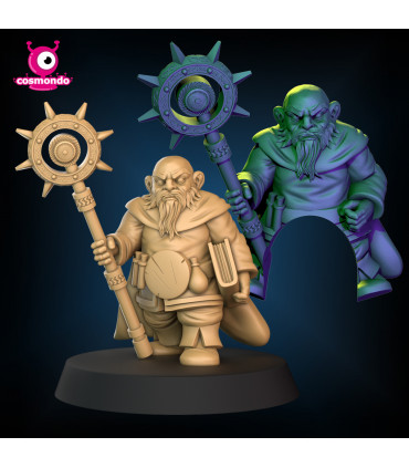 Dwarf Wizard for Fantasy RPG + Riding Version - STL Files