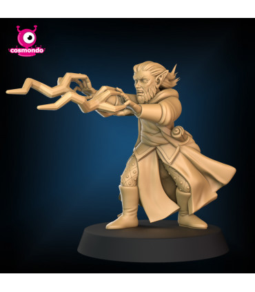 Half Elf Wizard for Fantasy RPG + Riding Version - STL Files