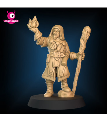 Human Wizard for Fantasy RPG + Riding Version - STL Files