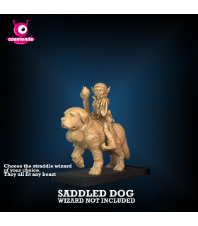 Battle Dog (Saddled) for our Riding Wizards Fantasy RPG - STL Files